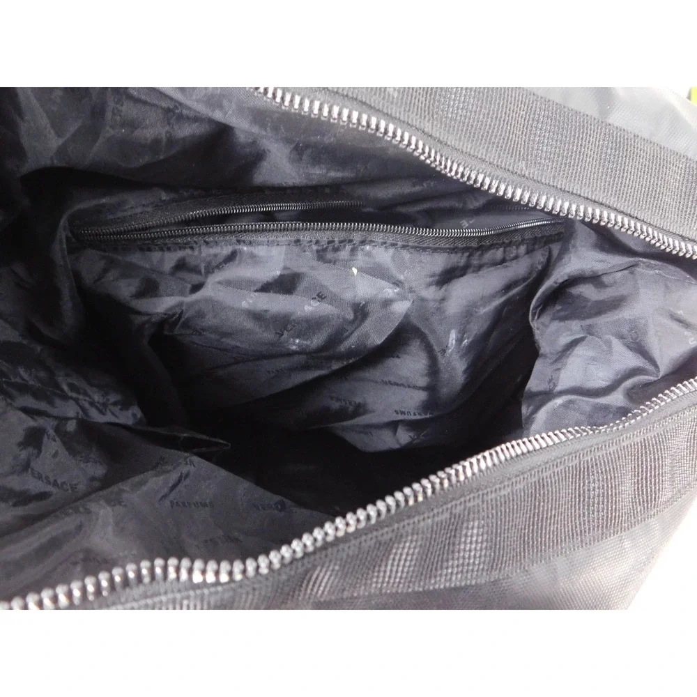 Versace Parfums Women's Black Backpack Travel Casual Roll Top Bag Pre-Owned